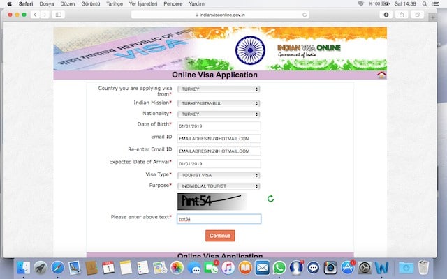 Hindistan Online Visa